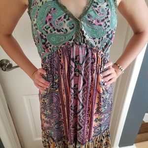 Nwt karma highway Indian bohemian halter dress